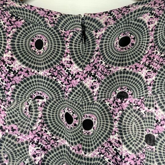 Halogen A-Line Purple & Black Sleeveless Geometric Dress - Picture 12 of 13
